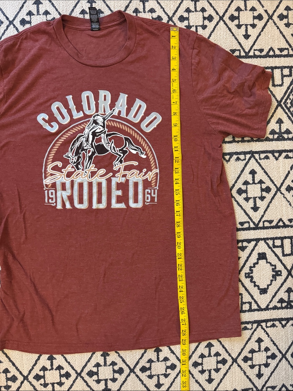 Colorado State Fair Rodeo 2025 Graphic Tee - Rust Red - Picture 4 of 5